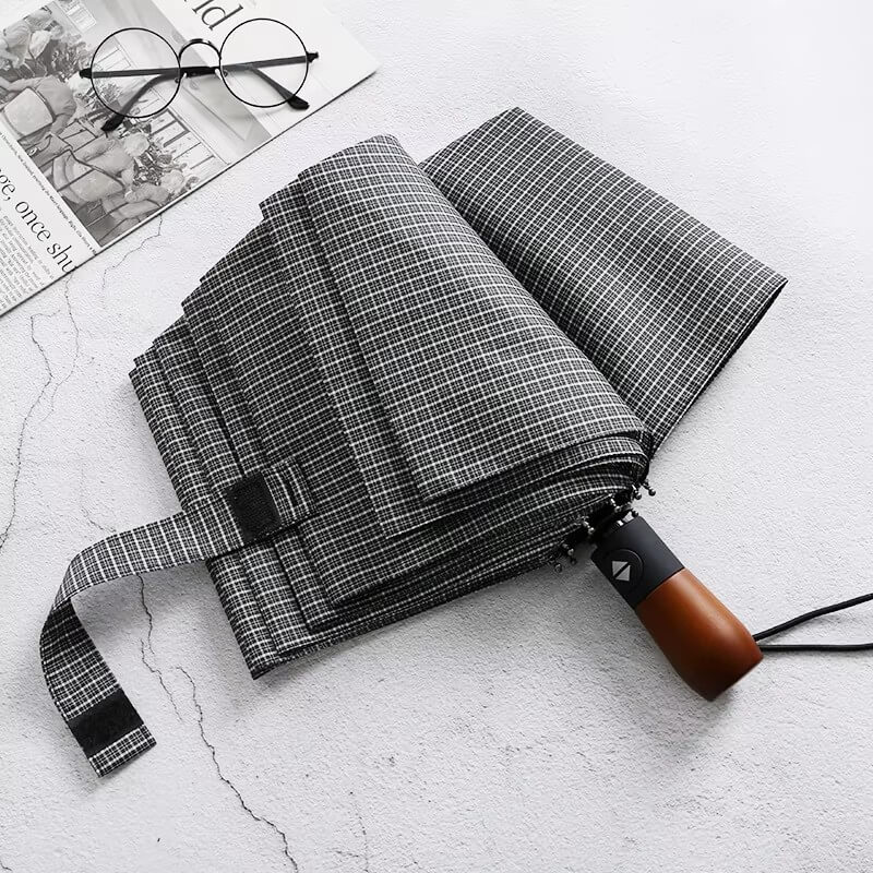 Klasický skládací deštník se vzorem Houndstooth