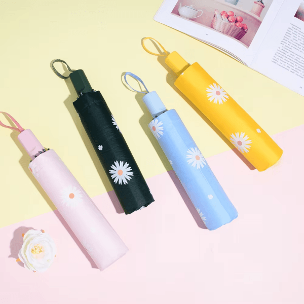 Krásný skládací deštník Daisy Print